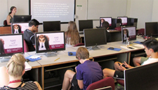 students taking computer-aided math classes